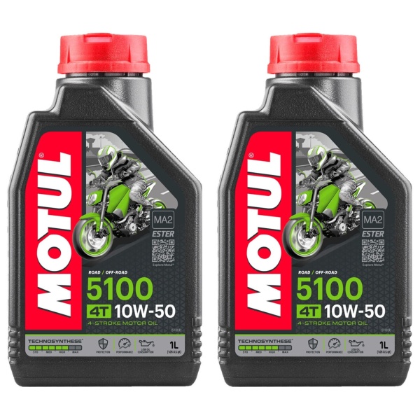 Set 2 Buc Ulei Motor Motul 5100 4T 10W-50 MA2 1L 104074